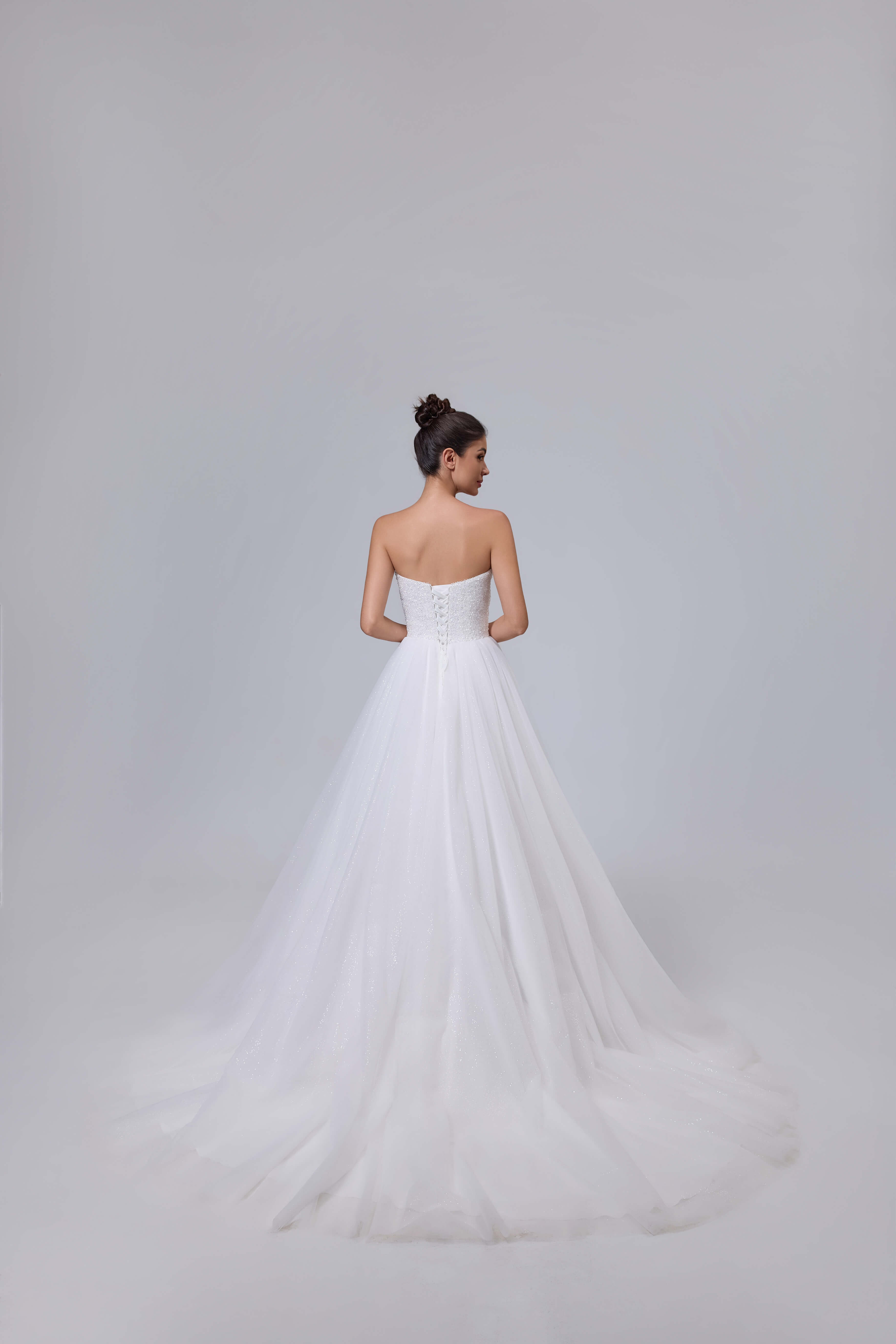 Beaded Satin Mermaid Wedding Dress Luxurious Handmade-AND Bride