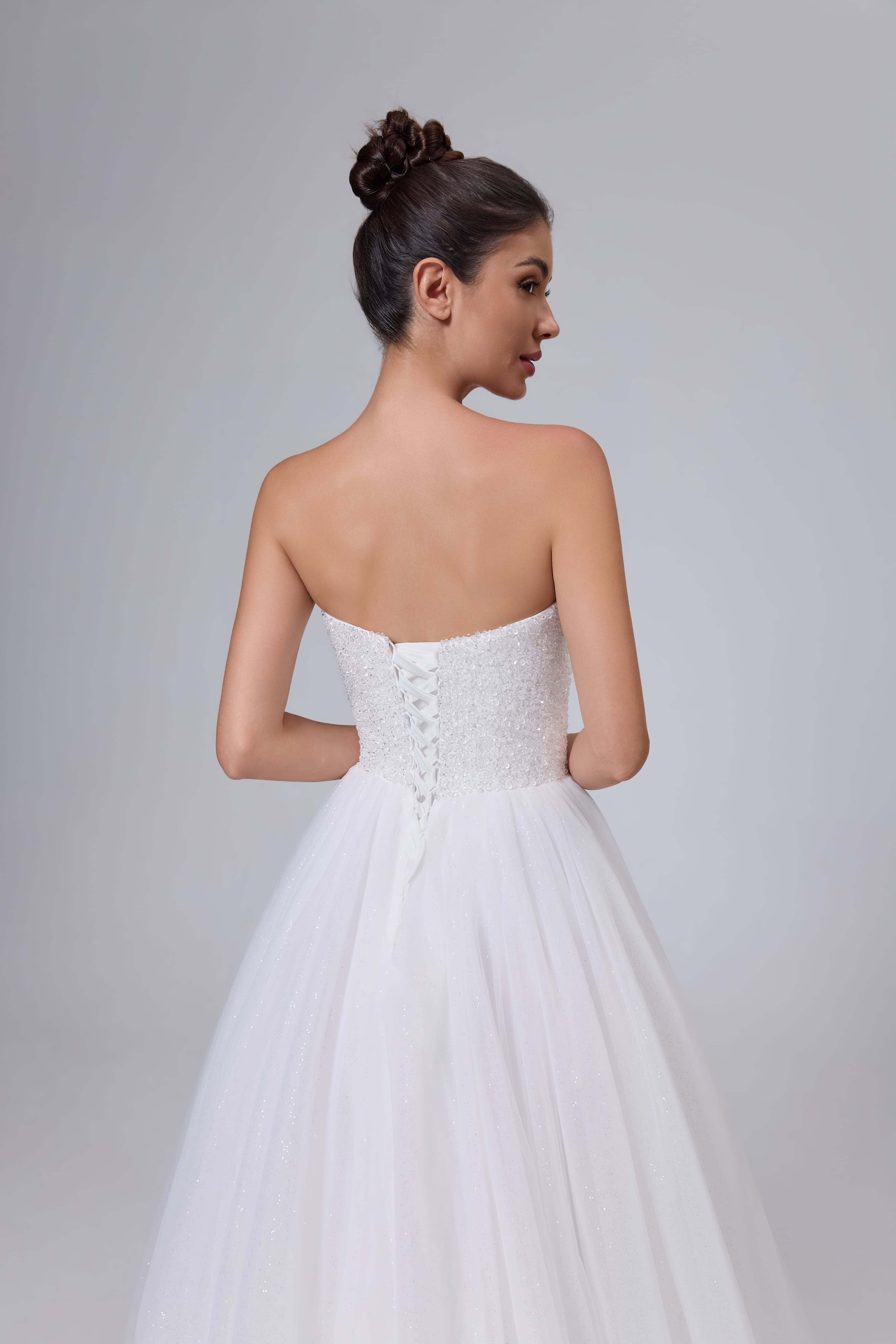Beaded Satin Mermaid Wedding Dress Luxurious Handmade-AND Bride