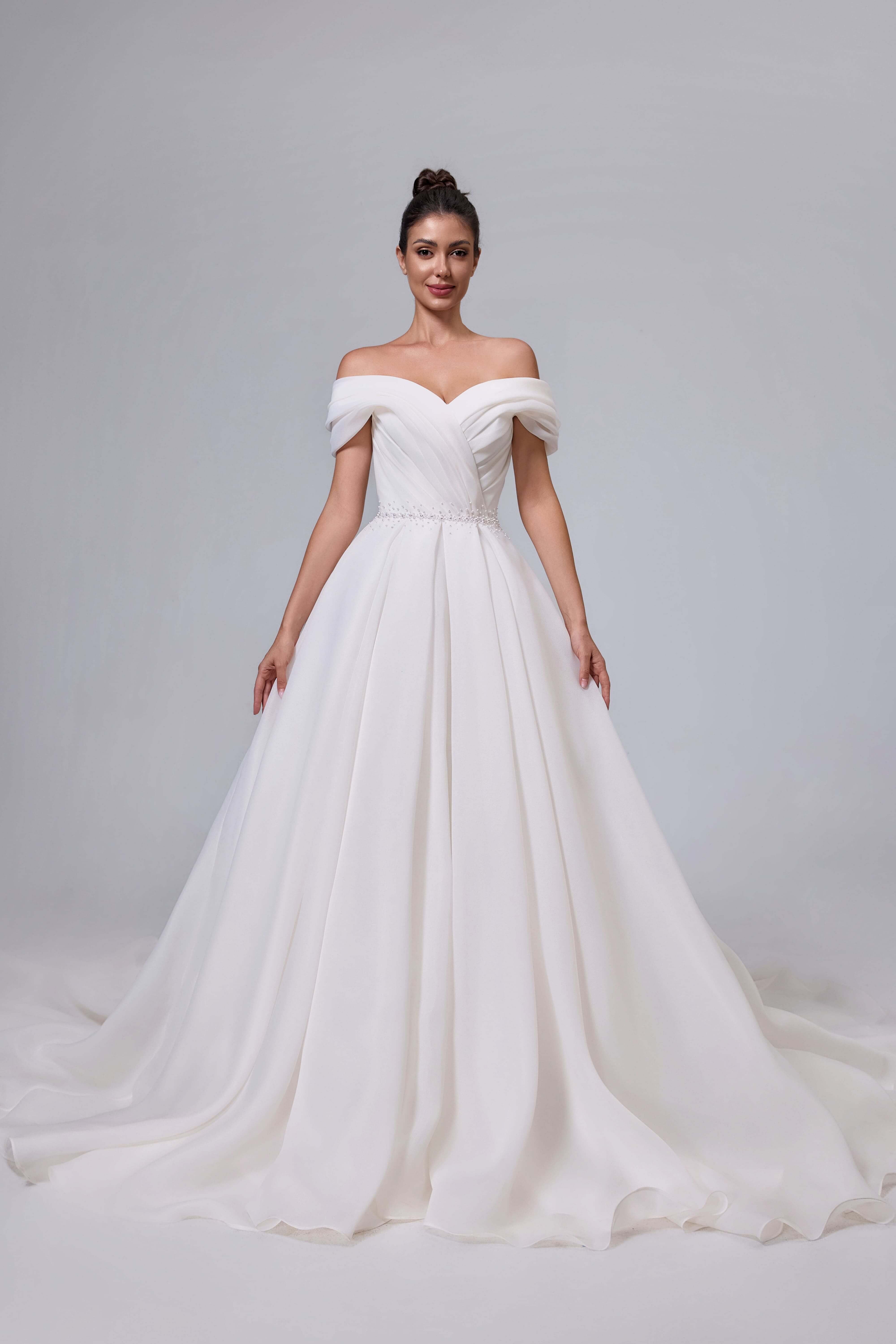 Organza A-Line Wedding Dress Handmade and Refined-AND Bride
