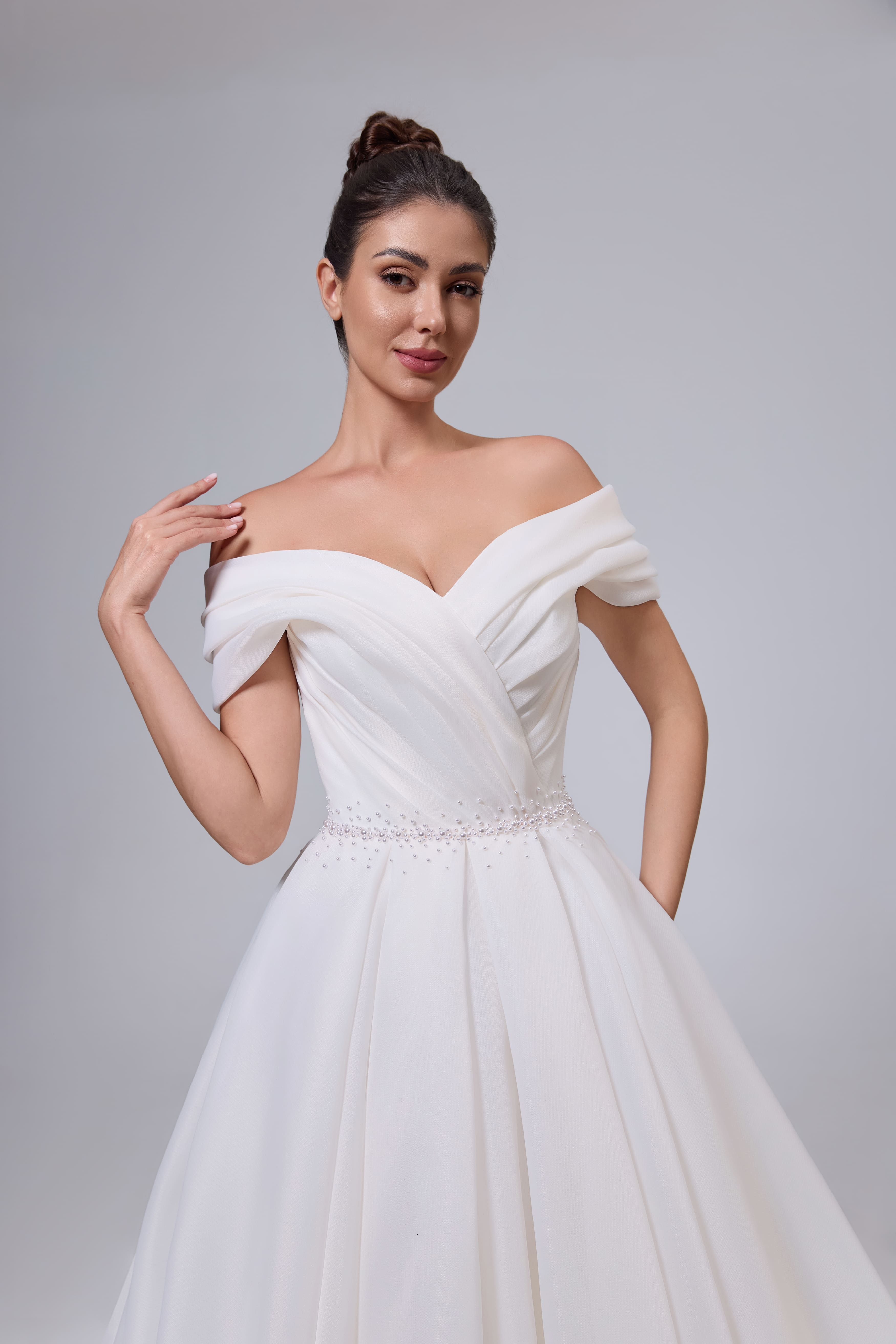 Organza A-Line Wedding Dress Handmade and Refined-AND Bride