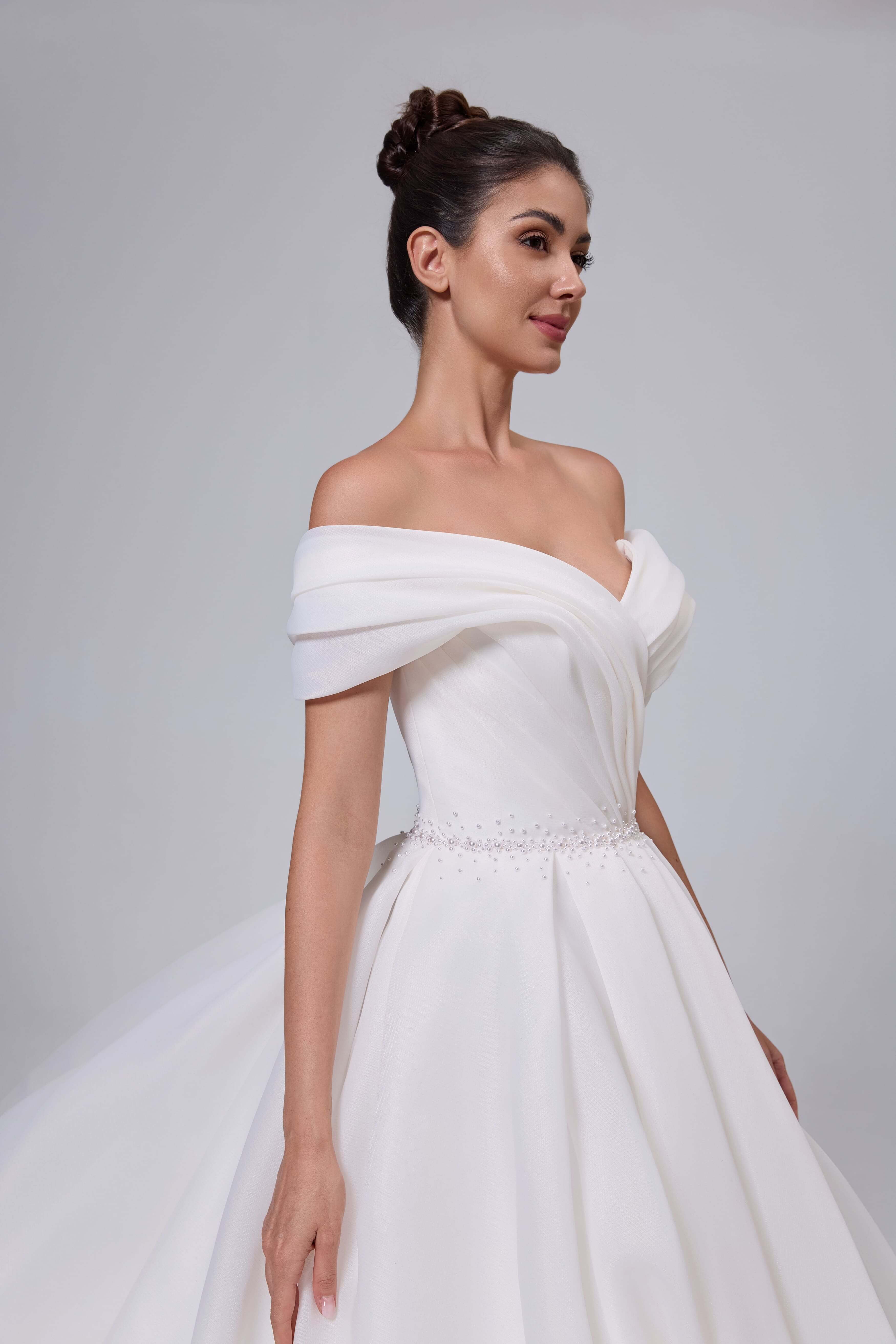 Organza A-Line Wedding Dress Handmade and Refined-AND Bride