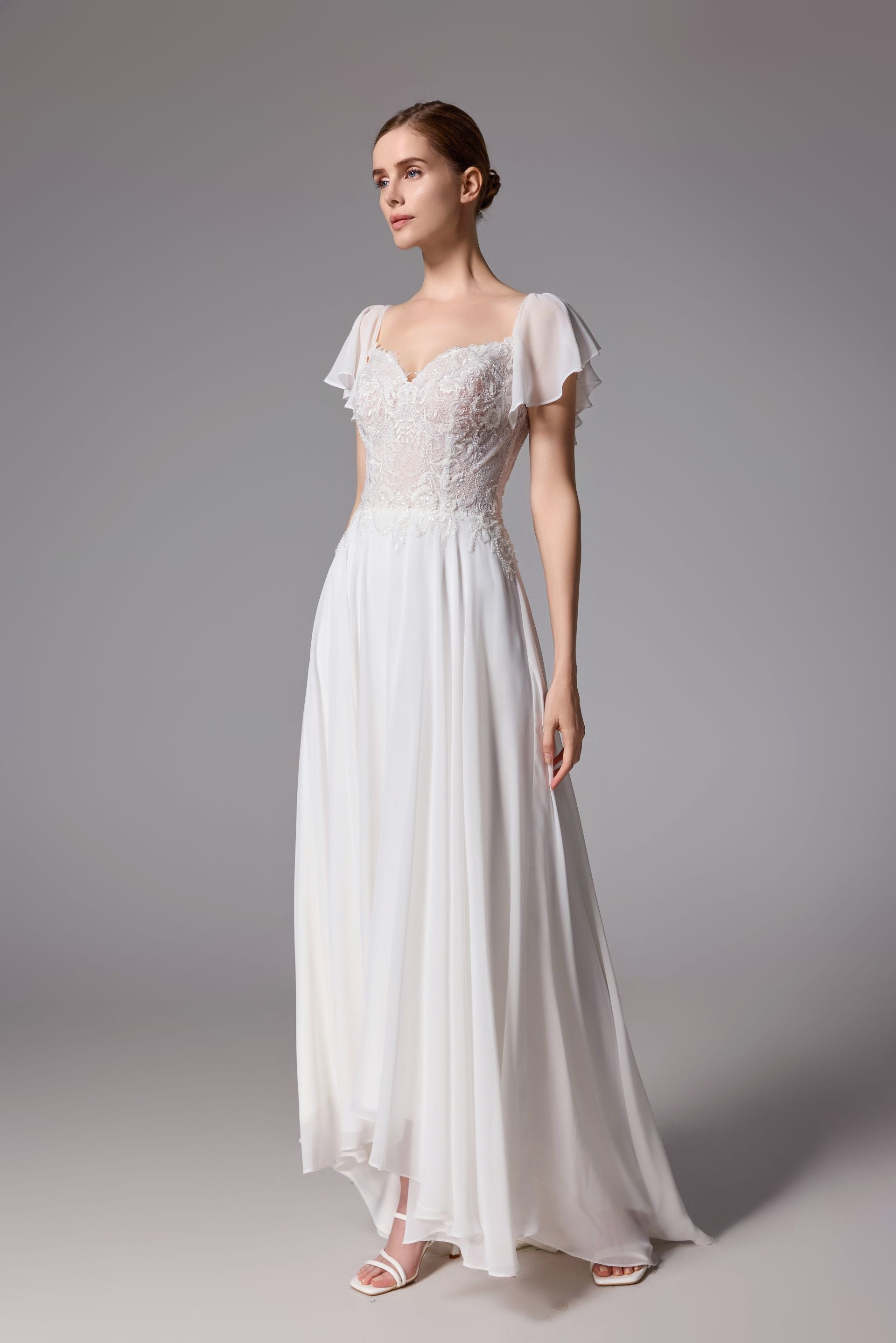 Beach-inspired Lace A-line wedding dress LVS2402