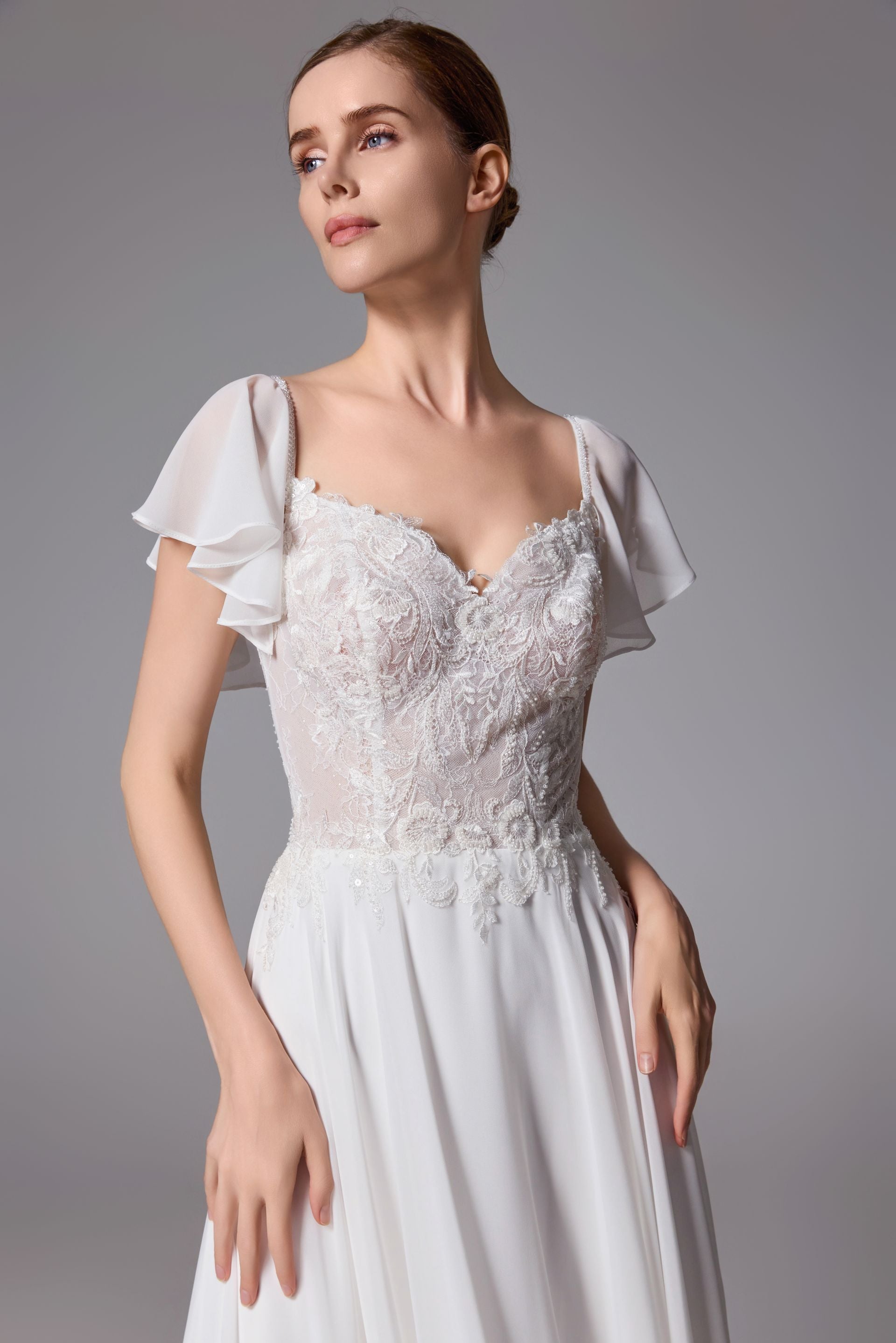 Beach-inspired Lace A-line wedding dress LVS2402