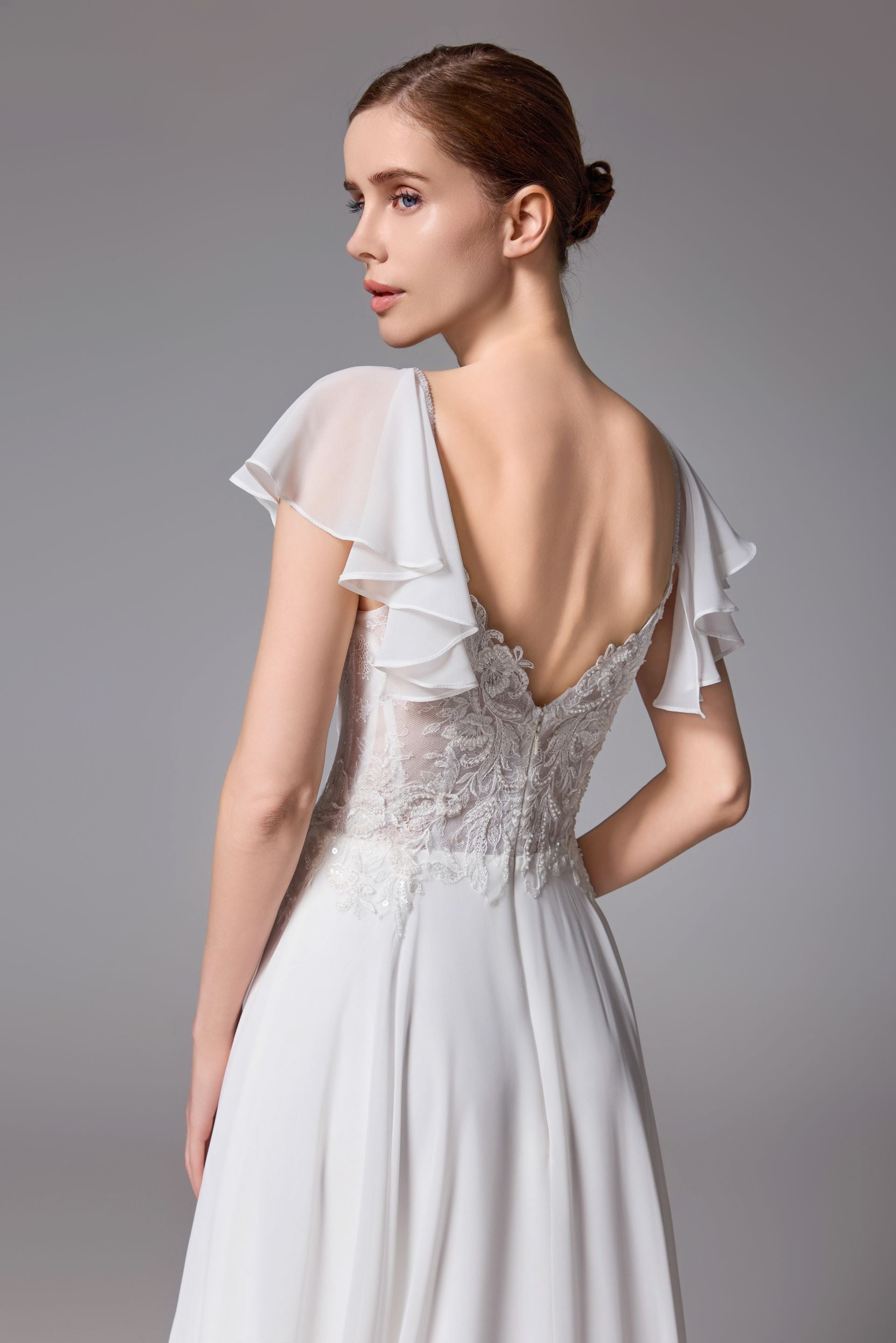 Beach-inspired Lace A-line wedding dress LVS2402