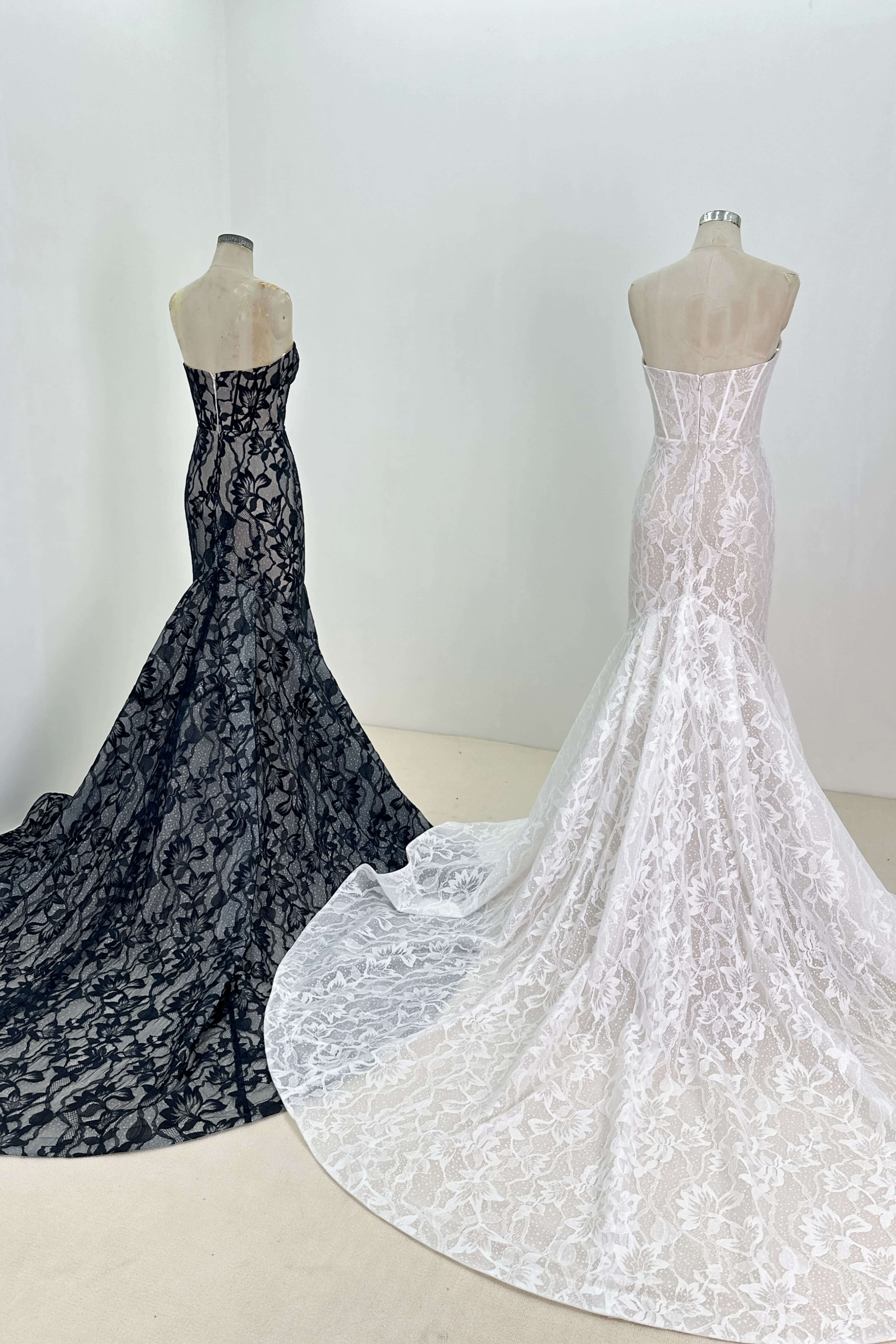 Einzigartiges, schlichtes, spitzes Etuikleid im Meerjungfrauen-Stil LVB2693