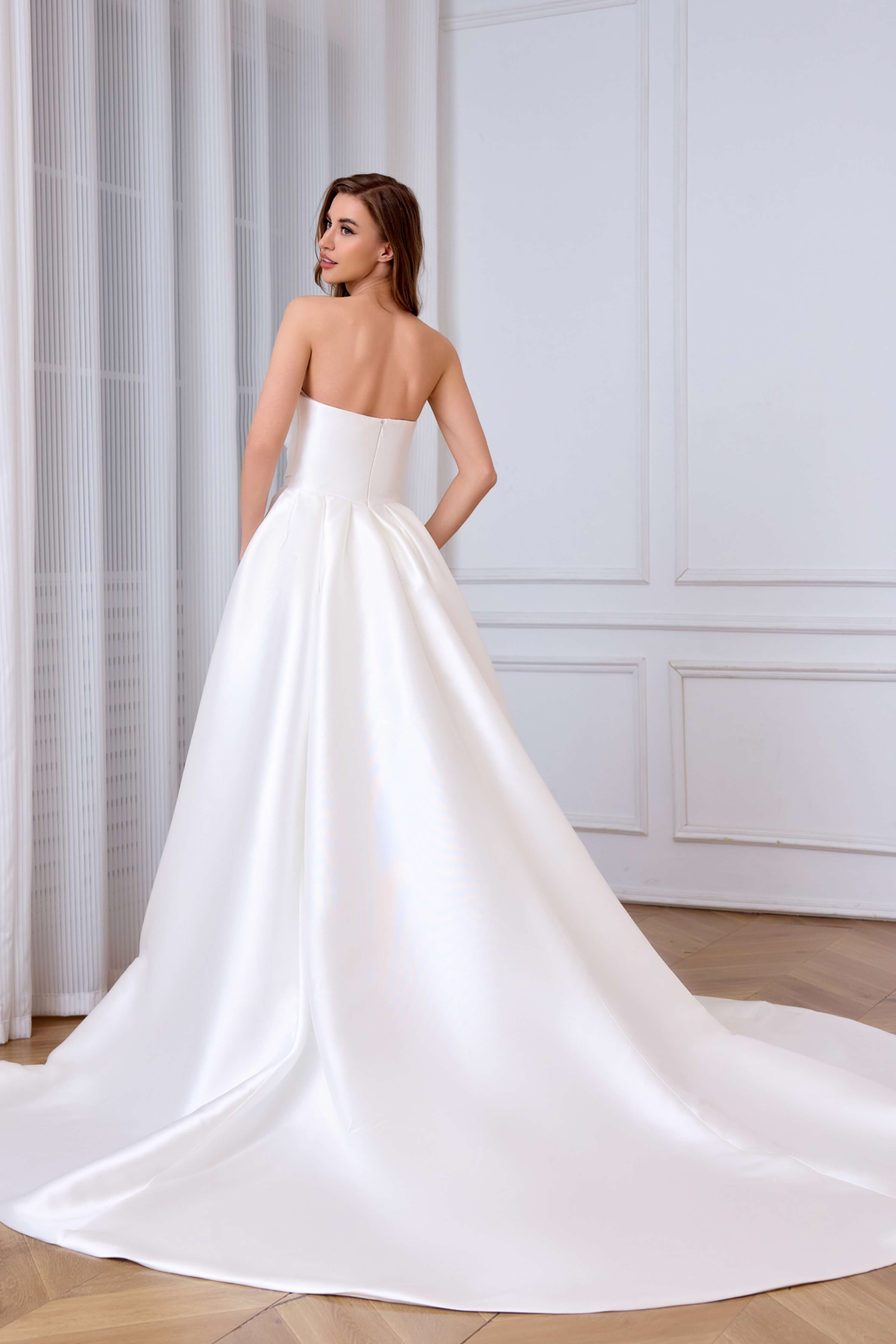 Convertible Mermaid Wedding Dress with Detachable Ball Gown Skirt-AND Bride