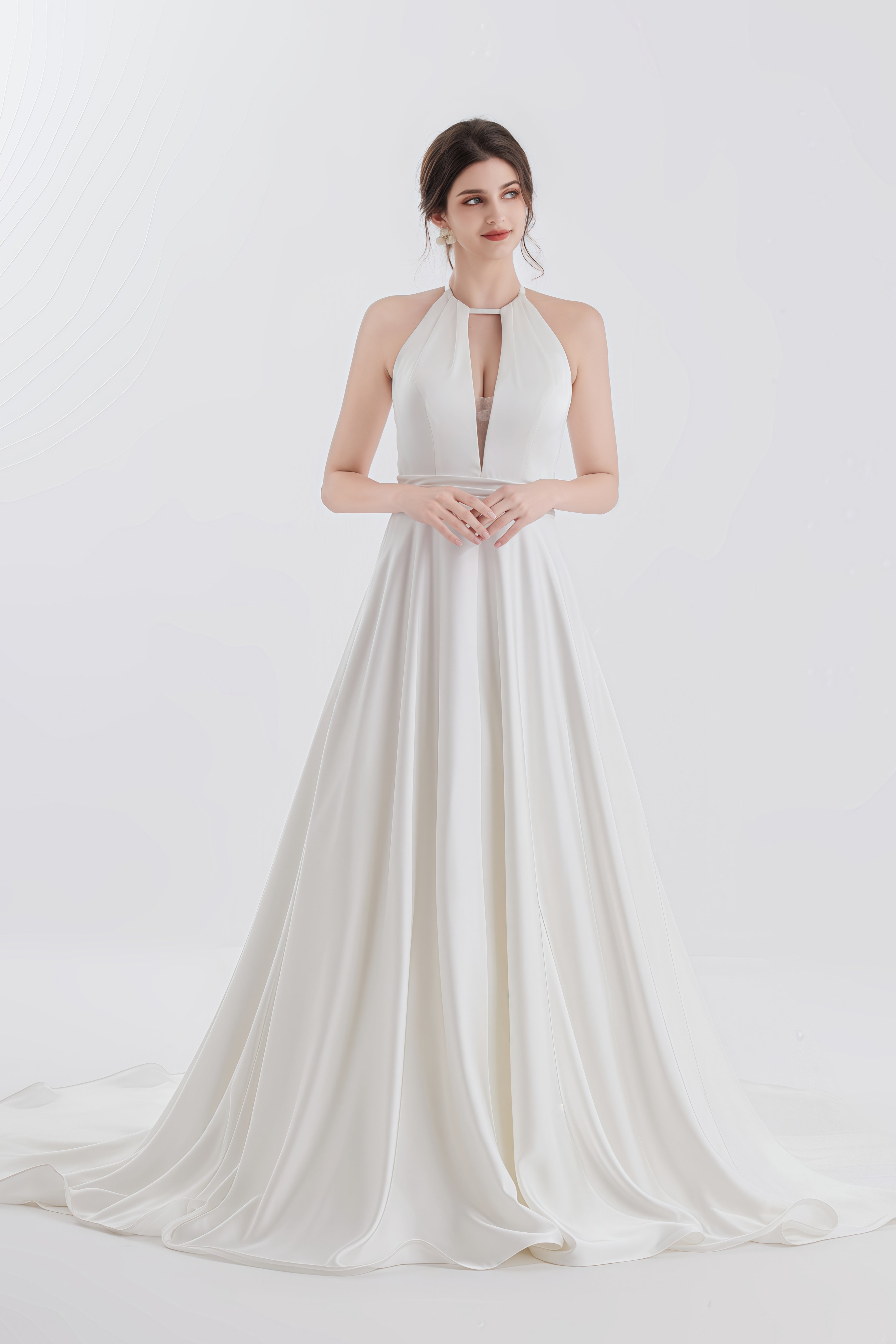 designer satin Wedding Dress LVB2611