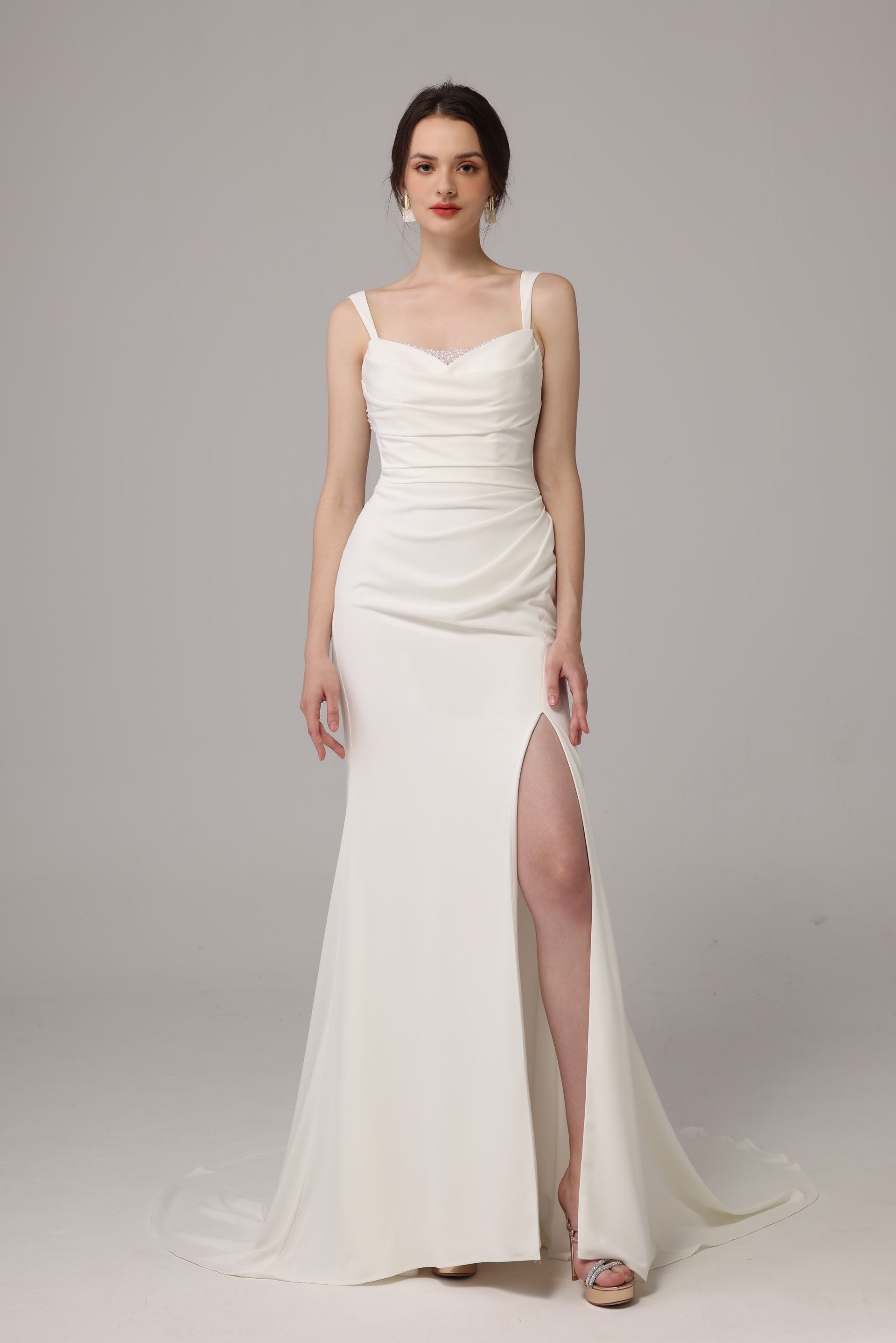 sexy Satin Mermaid Wedding Dress LVB2666