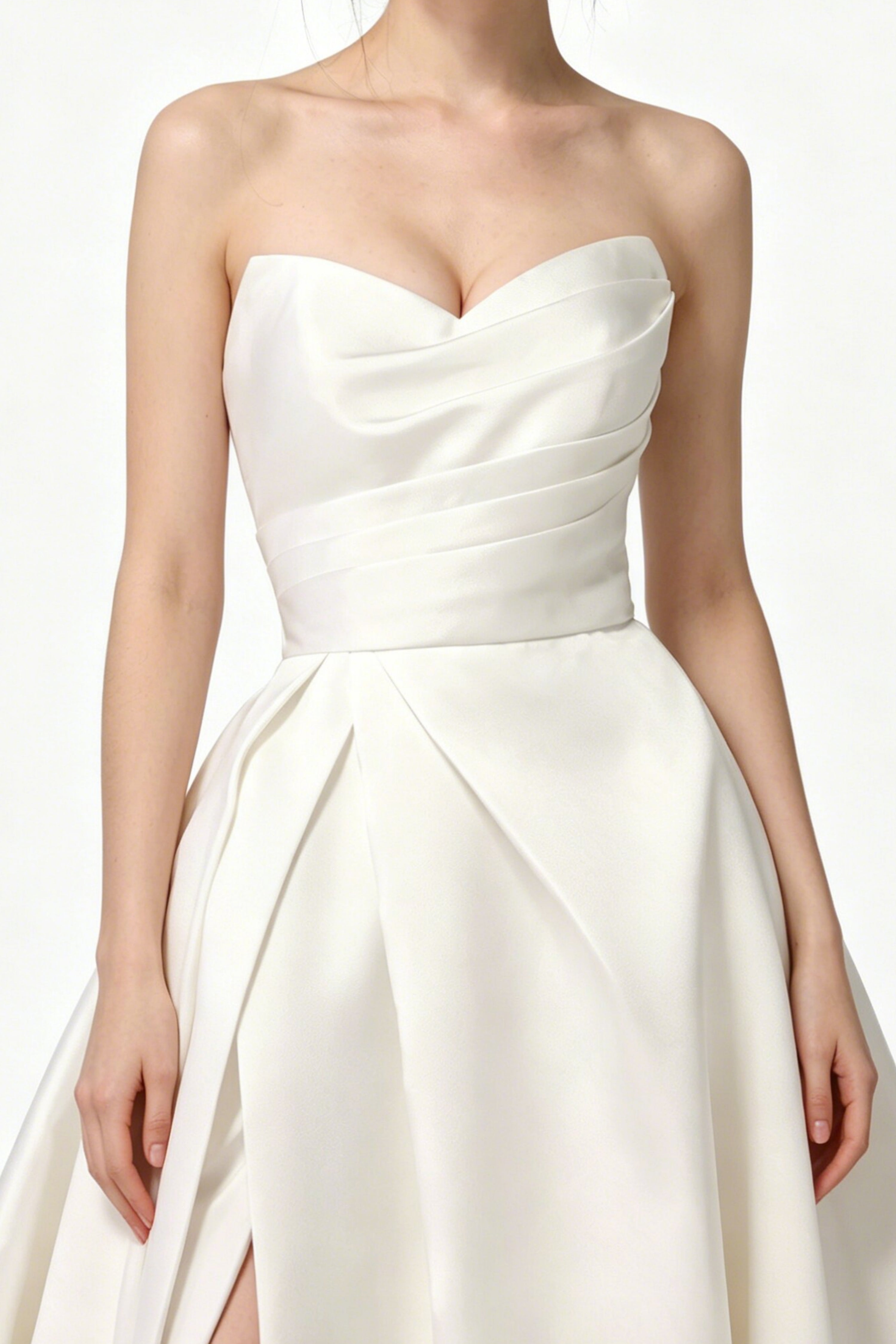 Draped Satin Wedding Dress LVB2665