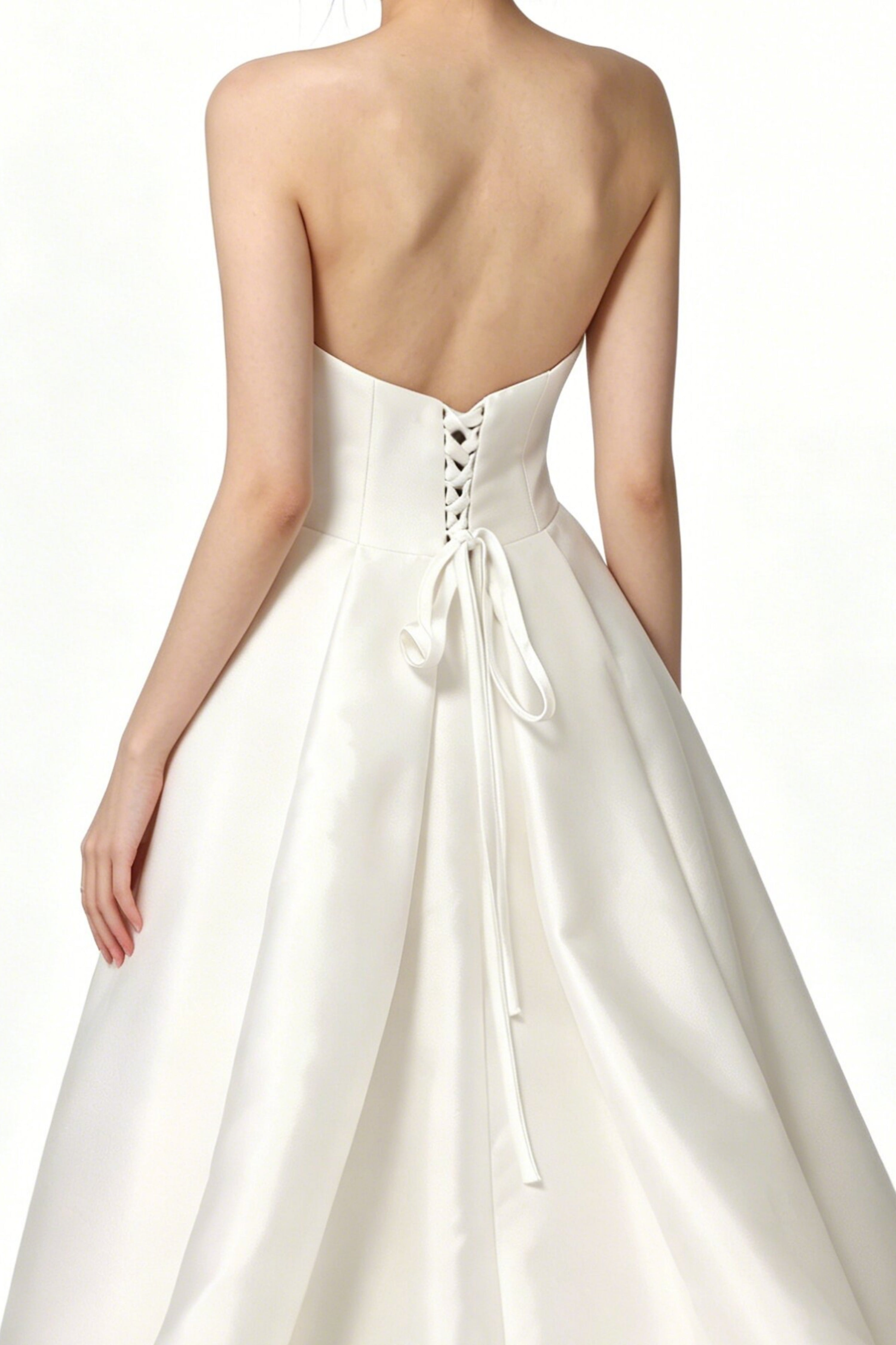 Draped Satin Wedding Dress LVB2665