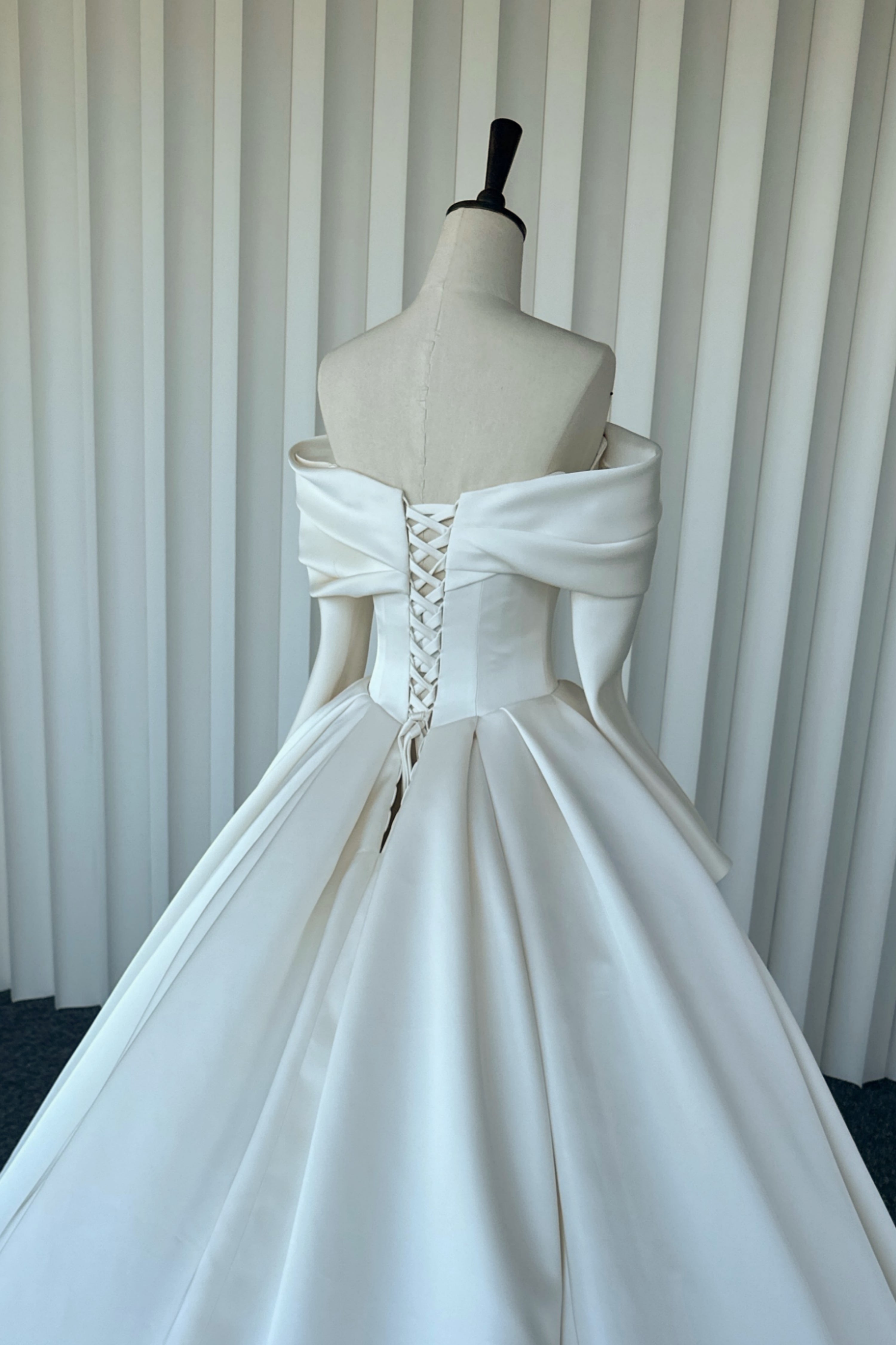 Strapless Duchess Satin Ball Gown Wedding Dress