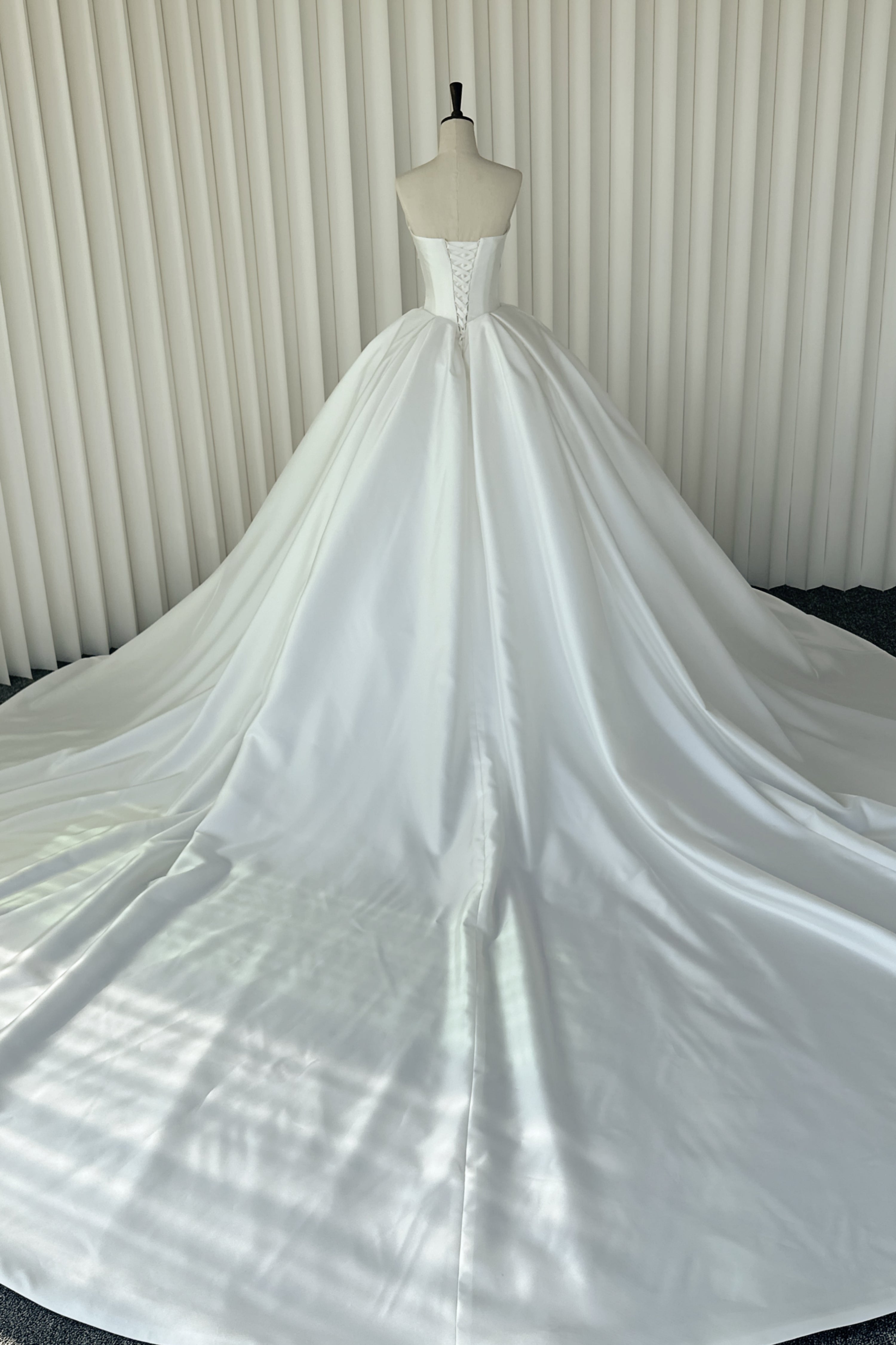 Serene Sovereign Satin Wedding Gown LVB2706