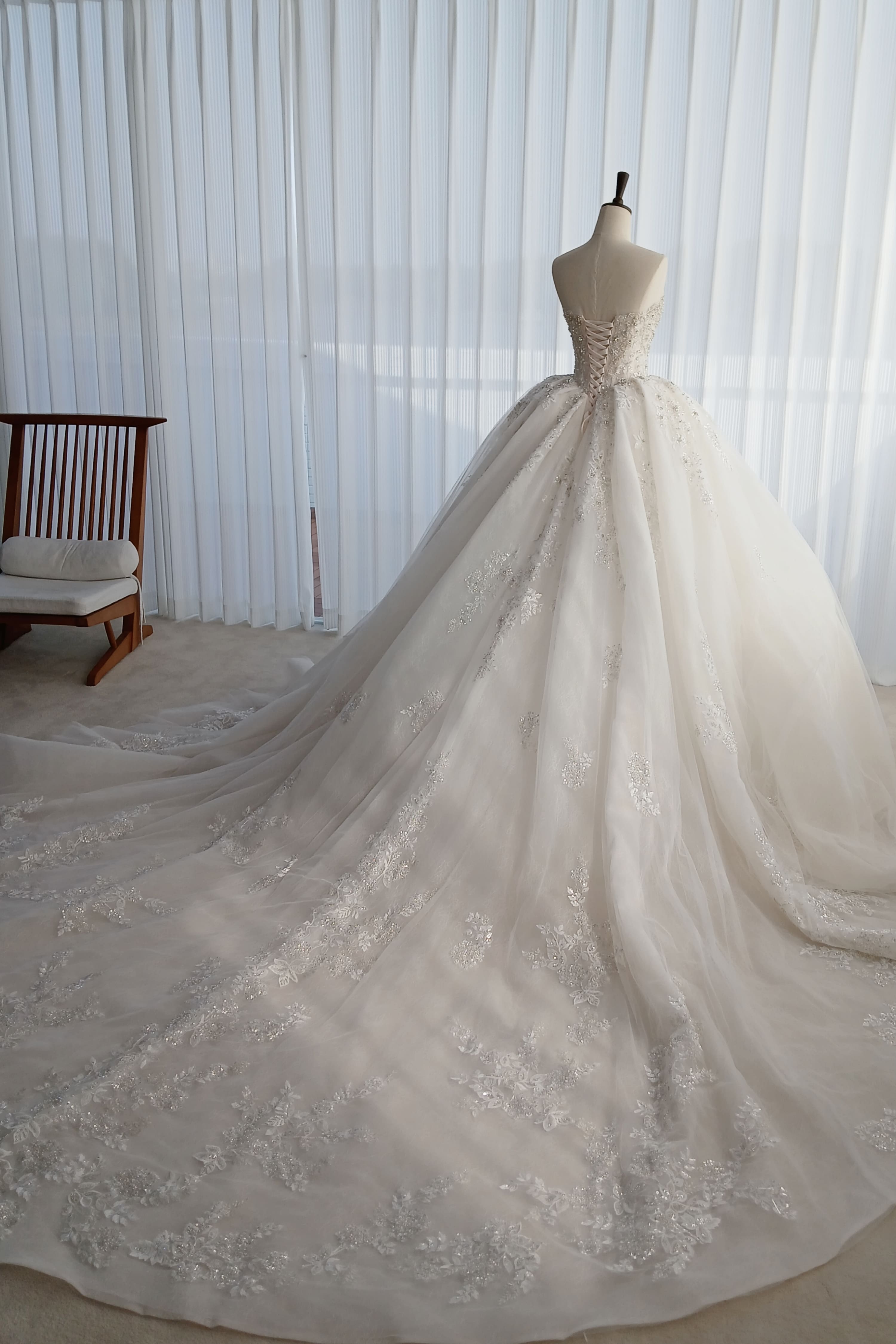 Romantic Tulle Ball Gown Wedding Dress with Princess Silhouette-AND Bride