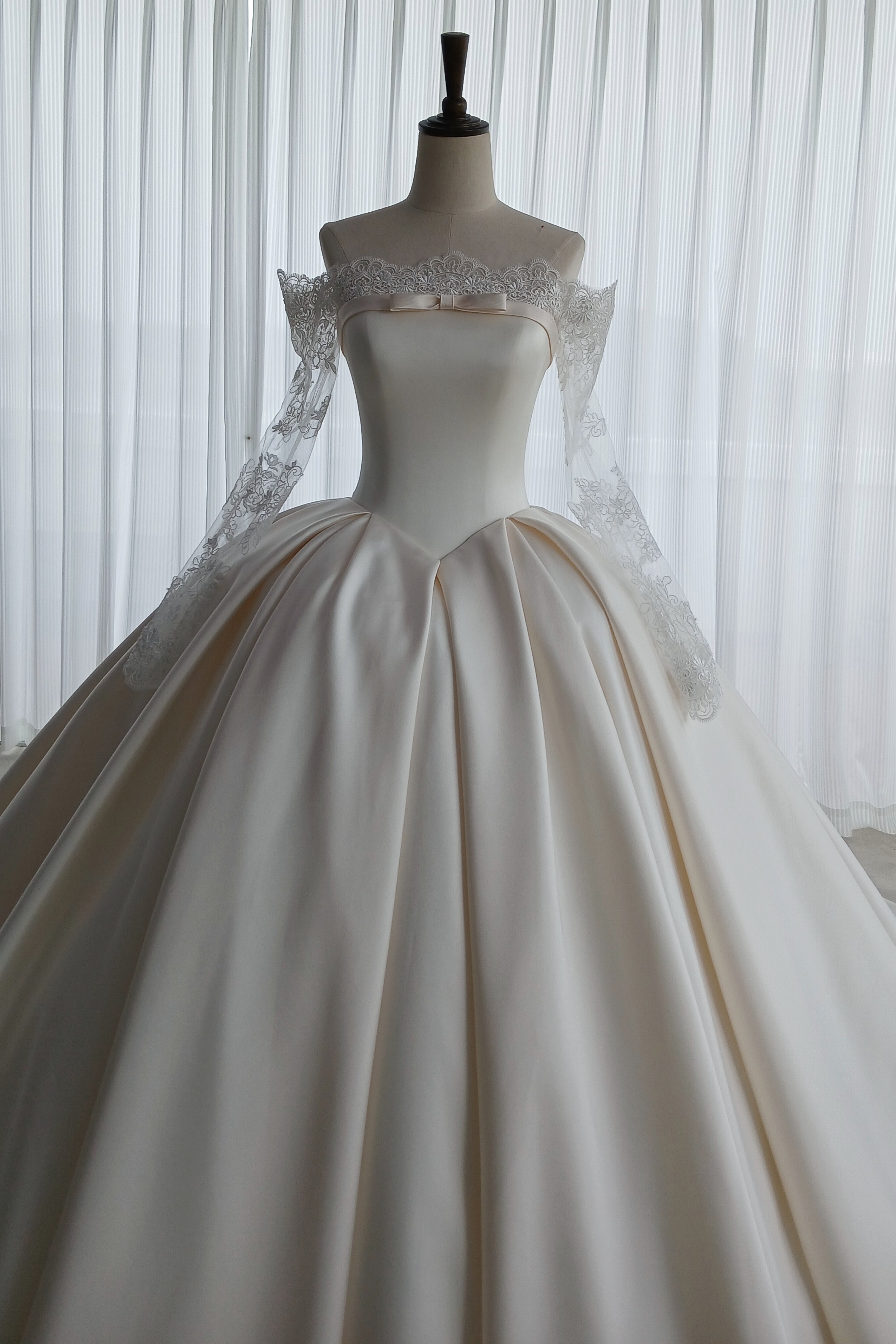 Satin ball gown wedding dress LVB2740