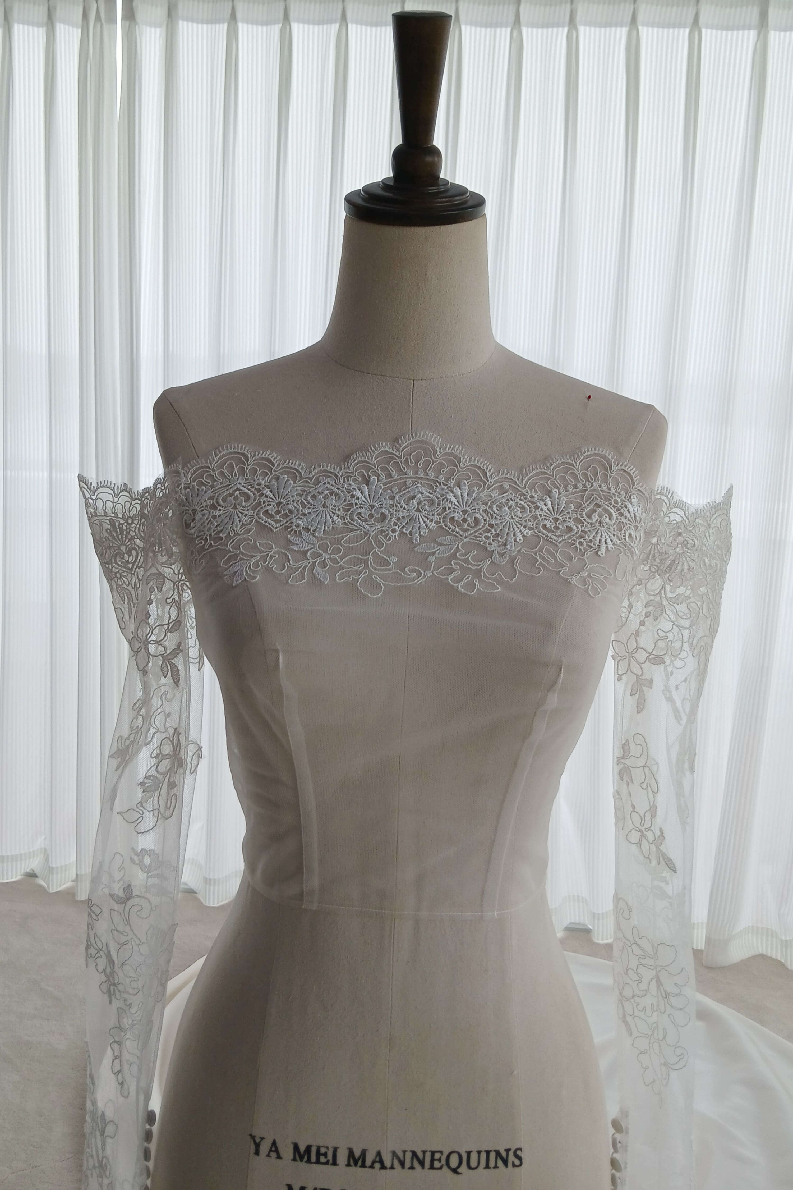 Satin Ball Gown Wedding Dress with Princess Long Train-AND Bride