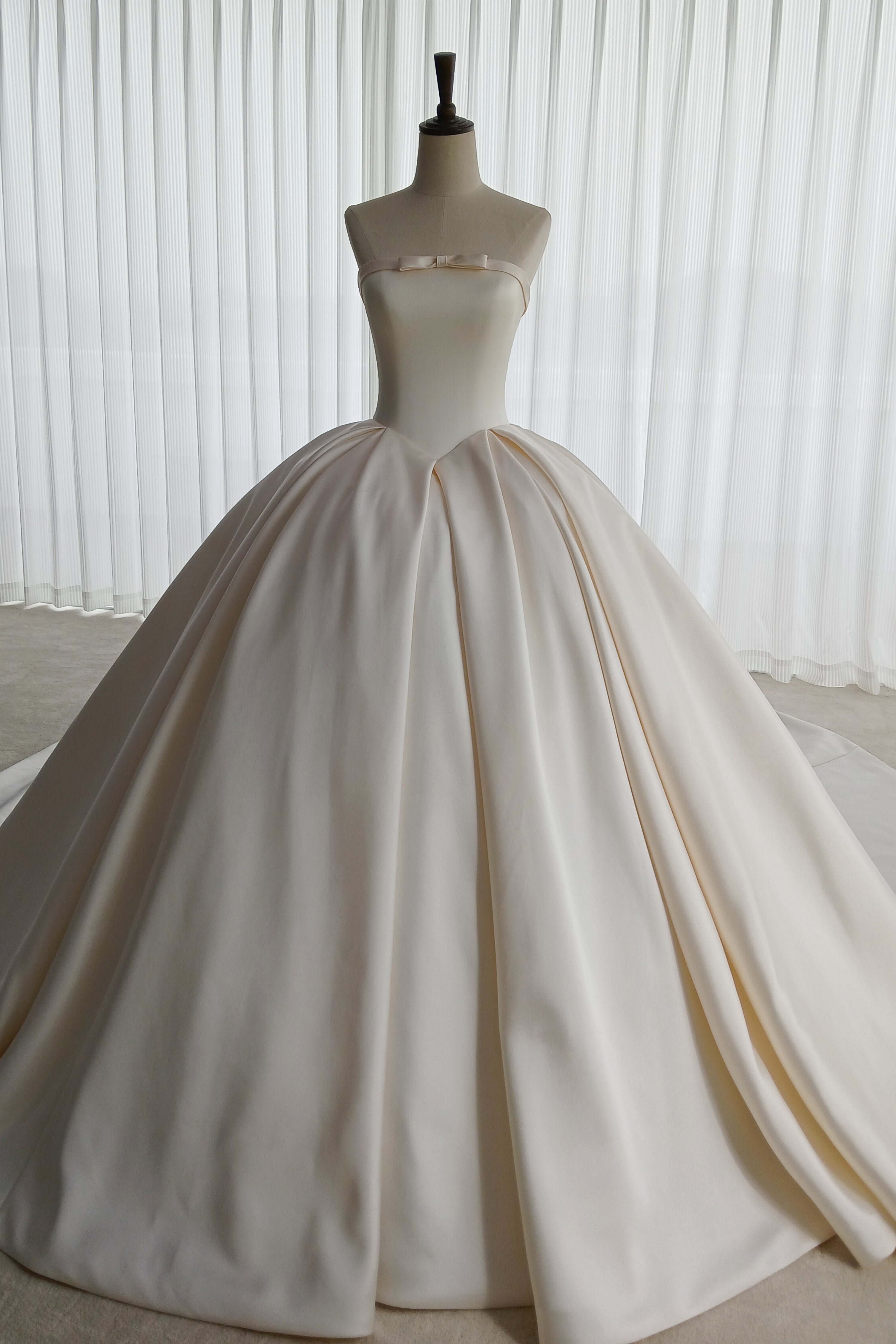 Satin ball gown wedding dress LVB2740