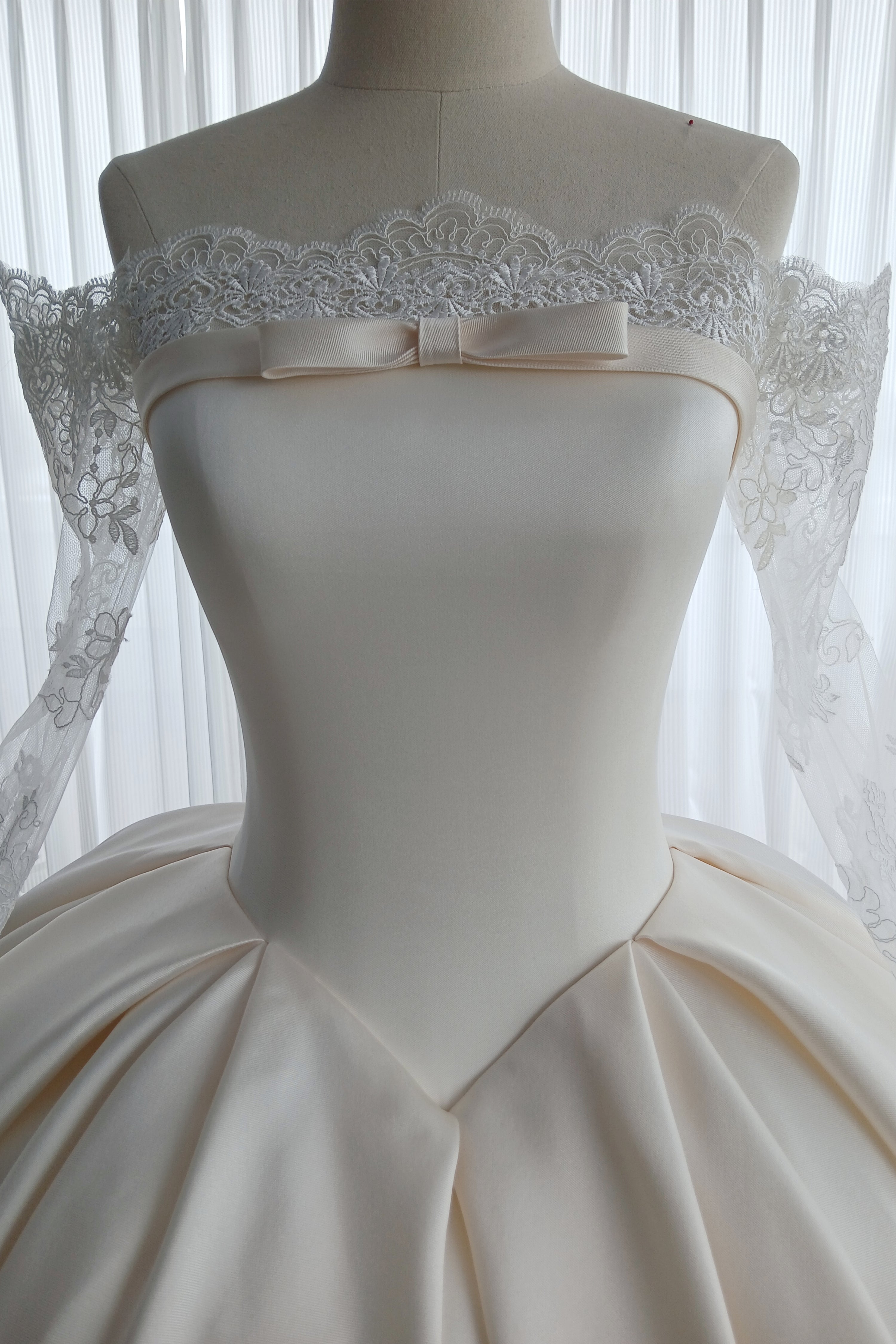 Satin ball gown wedding dress LVB2740