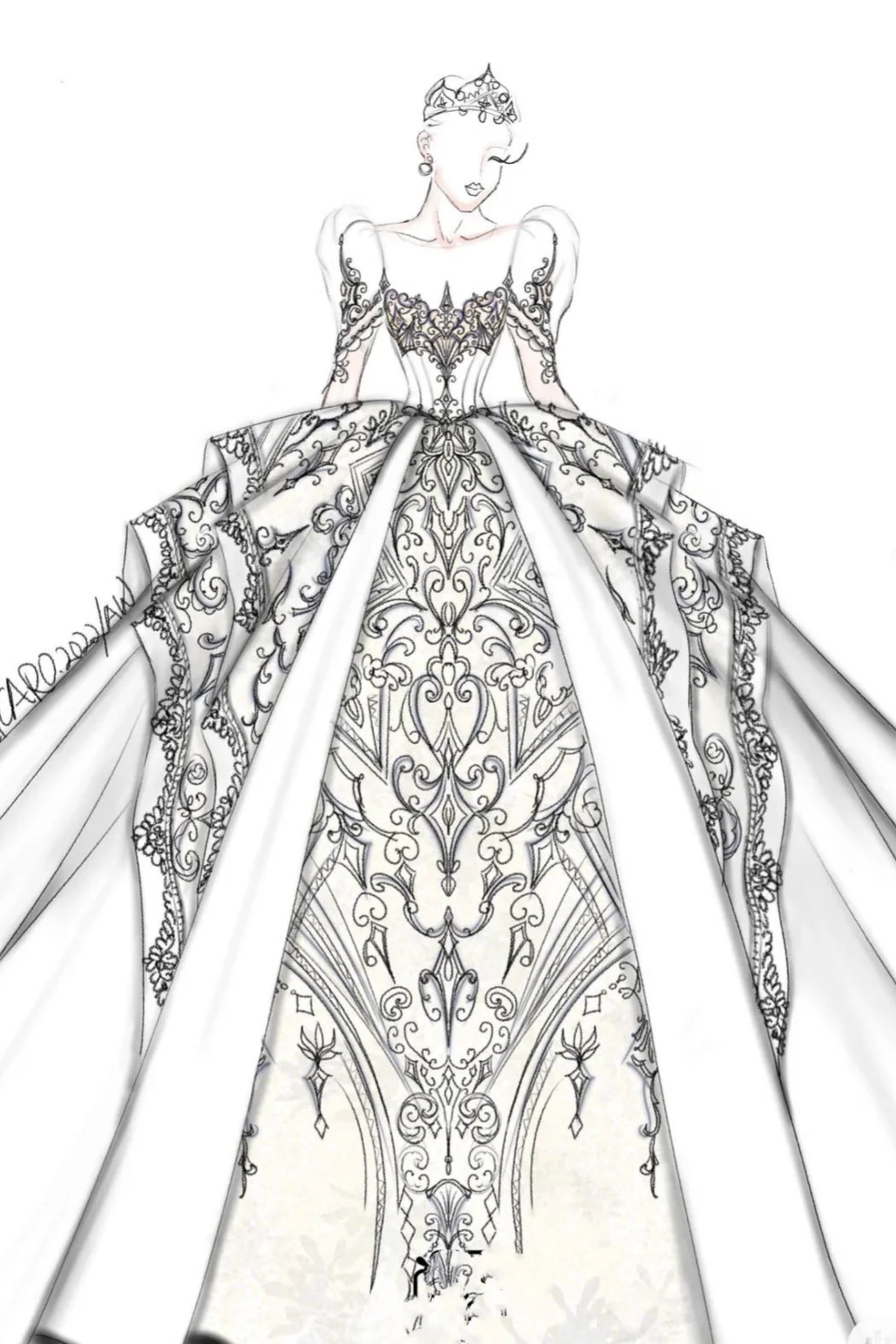 Customized wedding dress