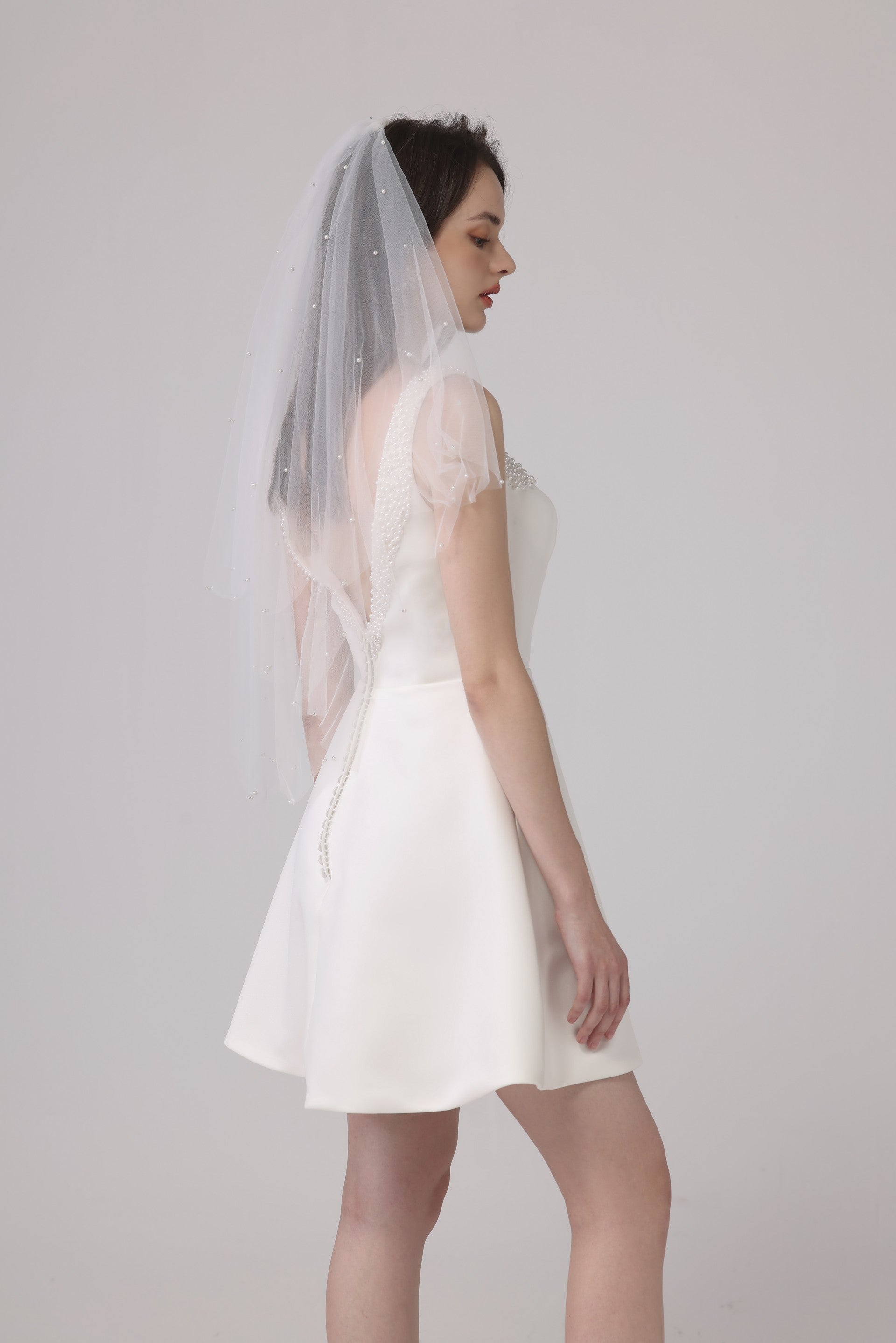 Short Satin Wedding Dress LVB2660