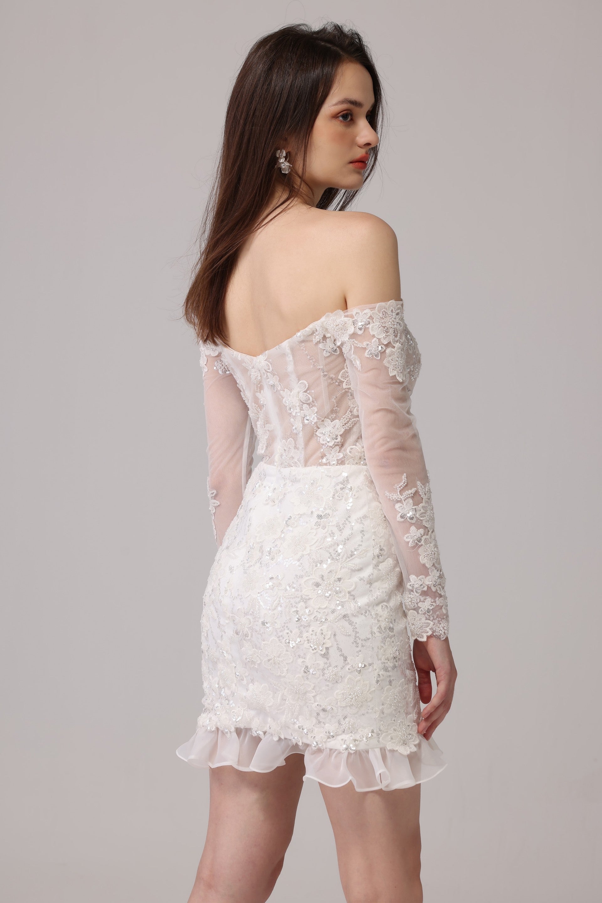 Short Lace Wedding Dress LVB2631