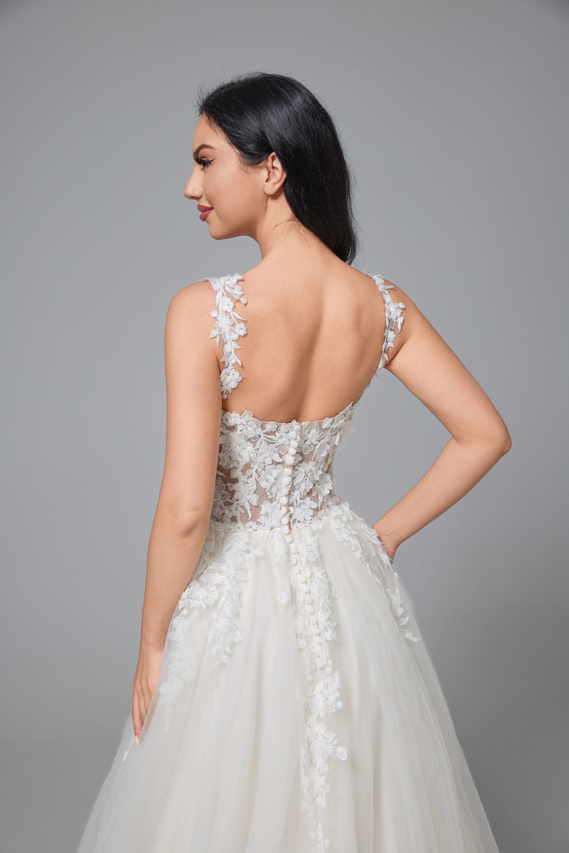 ROMANTIC FLORAL WEDDING DRESS LVB2518