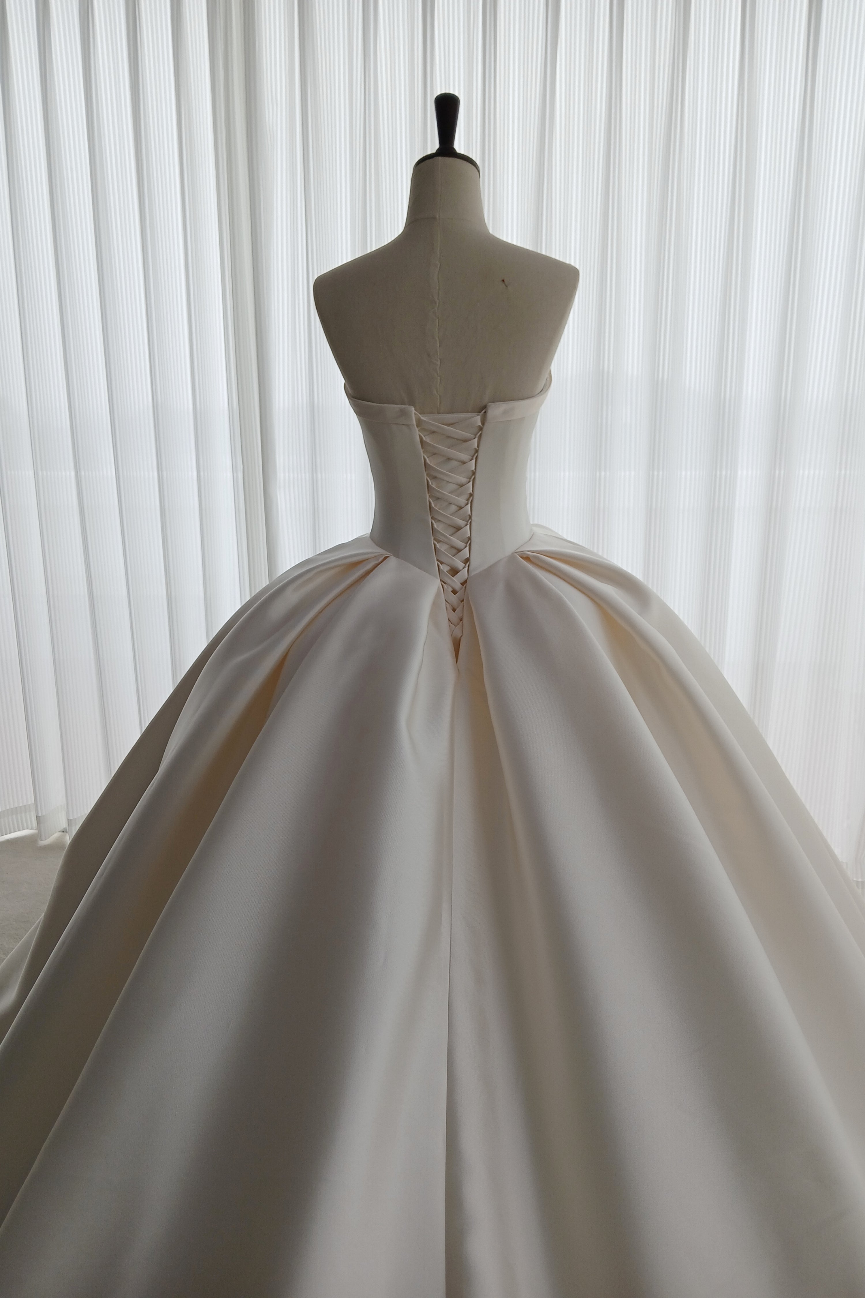 Satin ball gown wedding dress LVB2740