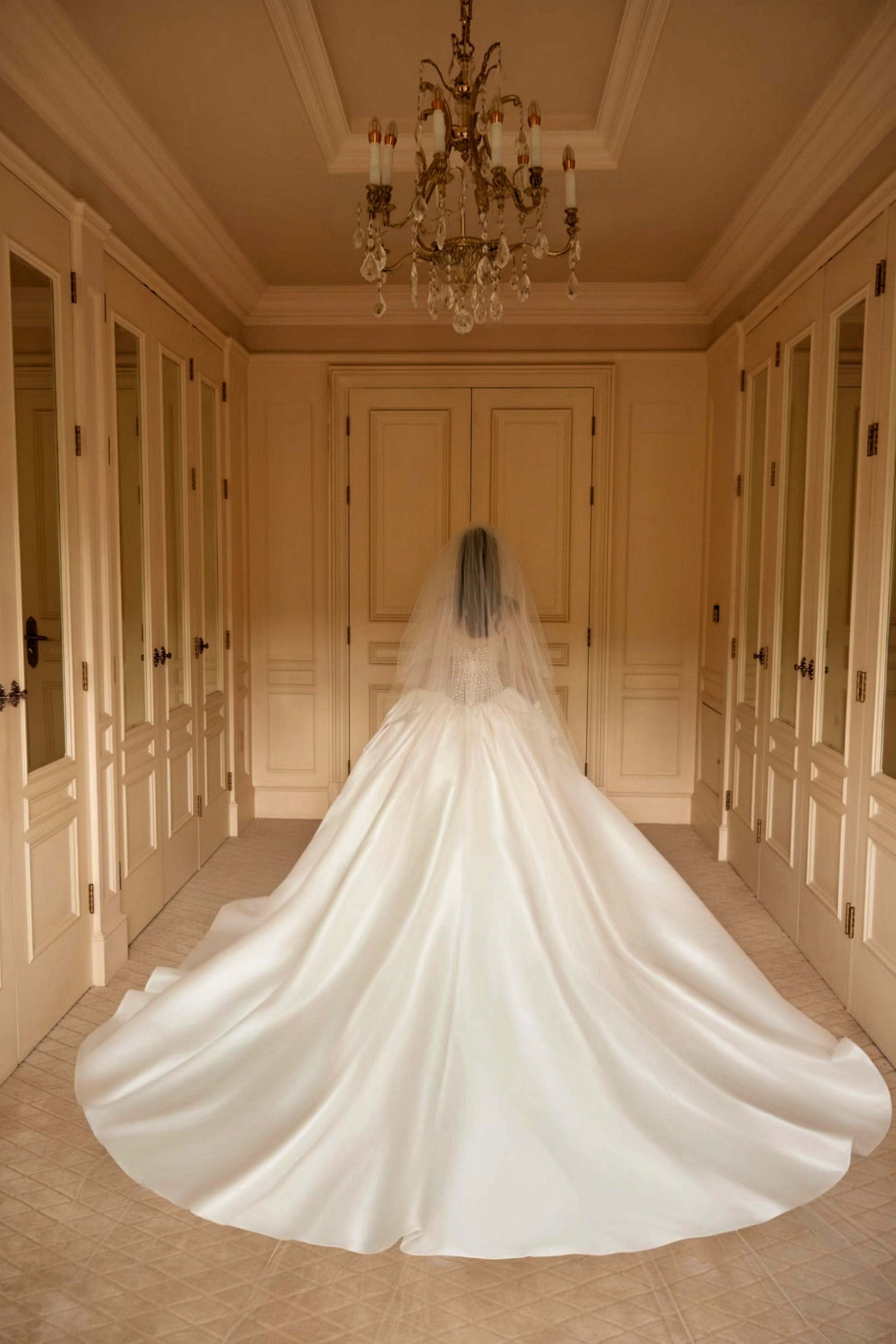 Luminous Sparkle Satin Ballgown Wedding Dress
