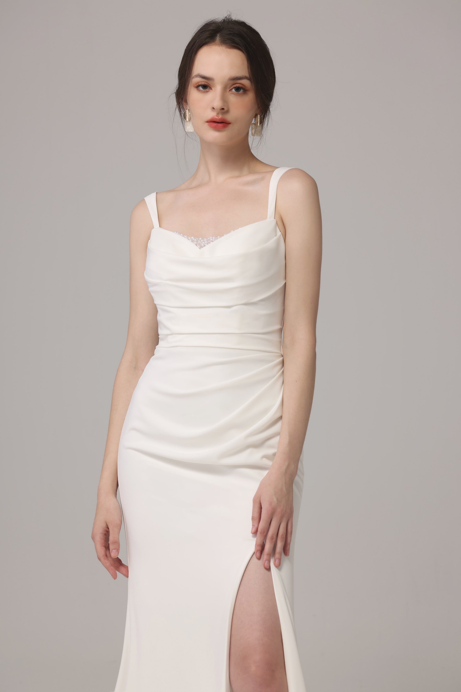 sexy Satin Mermaid Wedding Dress LVB2666