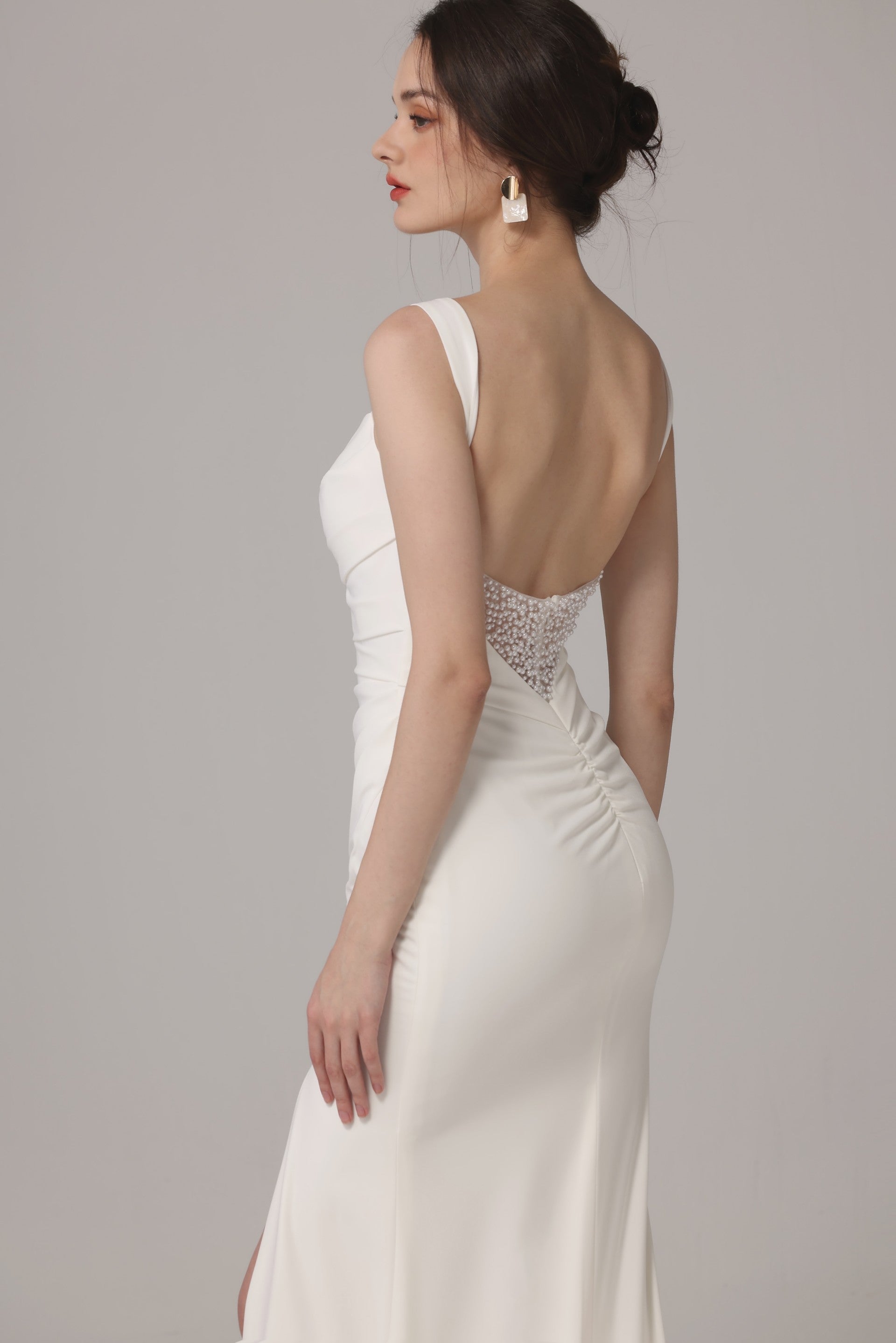sexy Satin Mermaid Wedding Dress LVB2666